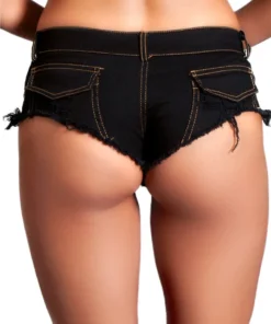 Be Wicked Cutoff Black Denim Booty Shorts