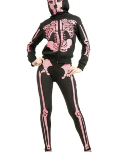 Charades Hooded Skeleton Sweatshirt Sexy Halloween Costumes