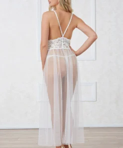 Dreamgirl White Mesh Gown