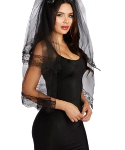 Dreamgirl Black Veil Headpiece Accessories