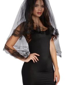 Dreamgirl Black Veil Headpiece Accessories