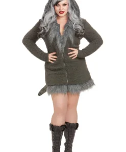 Dreamgirl Plus Size Cozy Wolf Costume