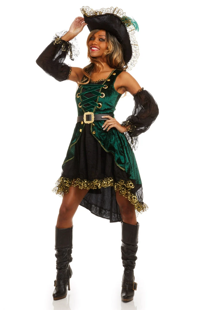 Dreamgirl Sexy Halloween Costumes Emerald Pirate Costume 3 Dreamgirl Sexy Halloween Costumes Emerald Pirate Costume