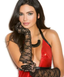 Elegant Moments Elbow Length Lace Gloves Accessories