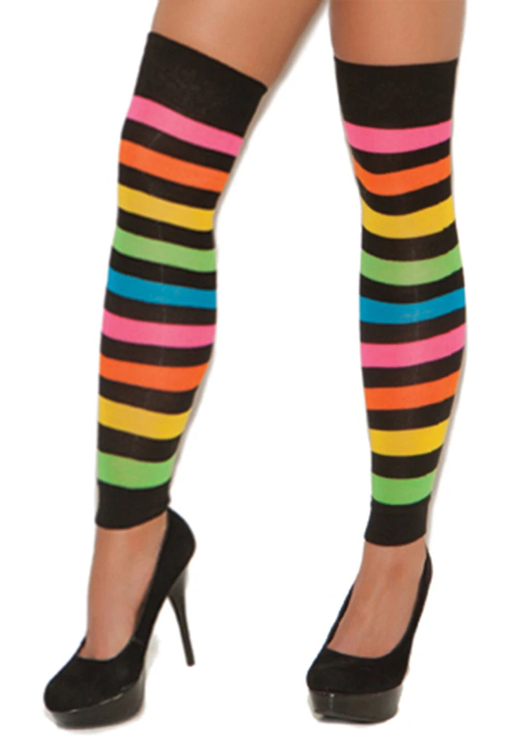 Elegant Moments Neon Striped Leg Warmers 3 Elegant Moments Neon Striped Leg Warmers