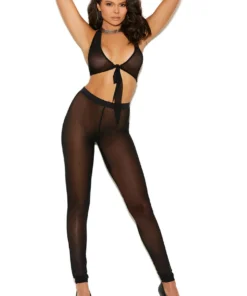 Elegant Moments Mesh Tie Top