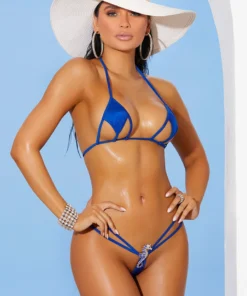 Elegant Moments Blue Seahorse Bikini Sexy Swimwear