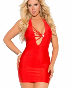 Elegant Moments Plus Size Strappy Red Satin Mini Dress Plus Size Dresses 5 Elegant Moments Plus Size Strappy Red Satin Mini Dress Plus Size Dresses