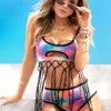 Mapalé Clothing Neon Watercolor Fringed Set