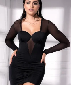 Mapalé Clothing Mesh Long Sleeve Club Dress 5 Mapalé Clothing Mesh Long Sleeve Club Dress