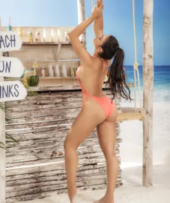 Mapalé Peach String One Piece Sexy Swimwear