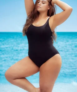 Mapalé Plus Size Basic Black One Piece