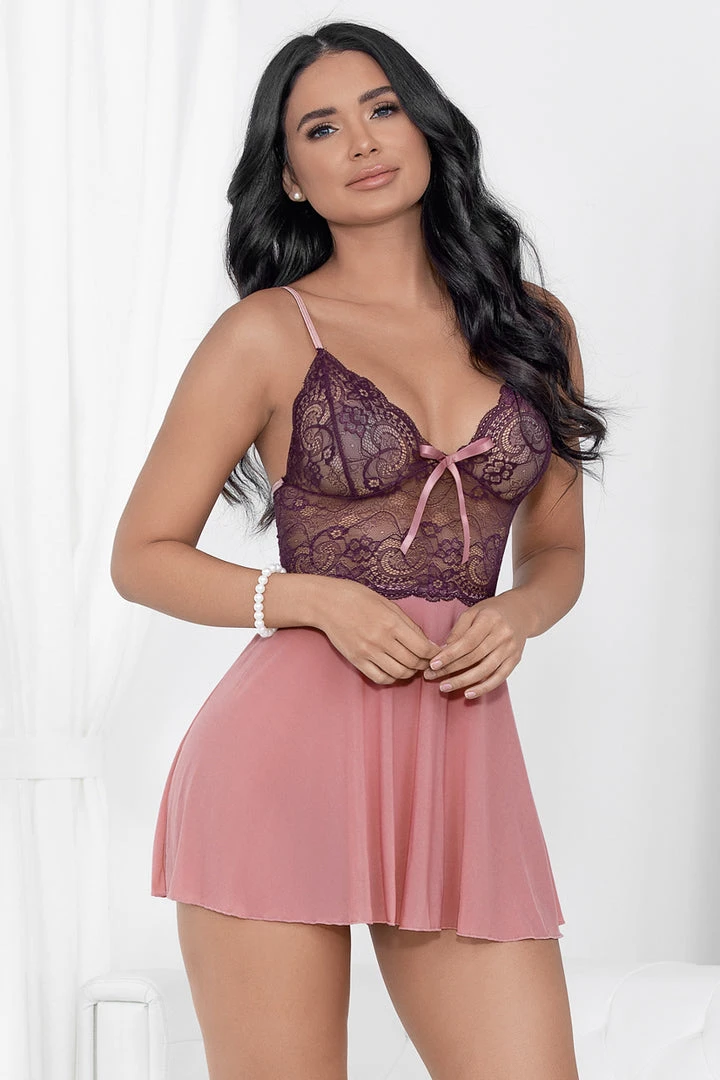 Escante Perfectly Plum Babydoll 1 Escante Perfectly Plum Babydoll
