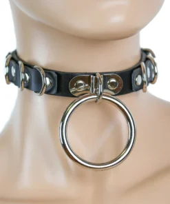 Funk Plus Leather Multi D Ring BDSM Collar Lingerie