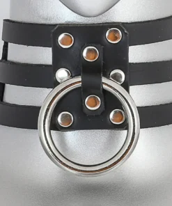 Funk Plus Triple Leather Large O Ring Choker