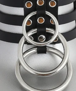 Funk Plus Triple Leather O Ring Choker