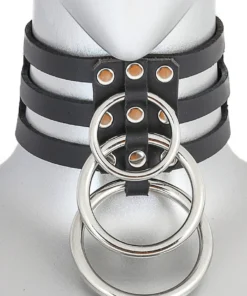 Funk Plus Triple Leather O Ring Choker