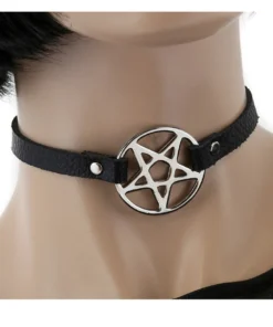 Funk Plus Pentagram Leather Choker Lingerie