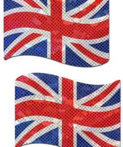 Pastease Union Jack United Kingdom Glittering Flag Nipple Pasties