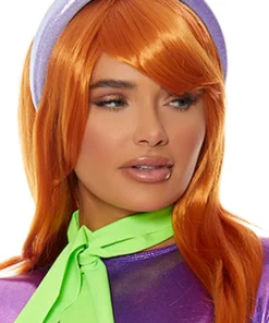 Forplay Straight Orange Wig With Bangs