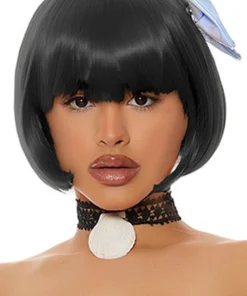 Forplay Black Bob Wig With Bangs