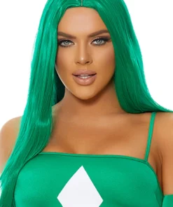 Forplay Straight Green Wig