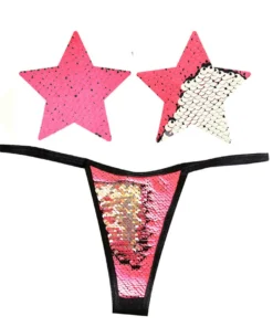 NevaNude Lingerie Bitchin' Flip Sequin Nipple Pasties & G-String Panty