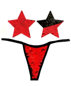 NevaNude Lingerie Sookie Flip Sequin Pasties And G-String Panty