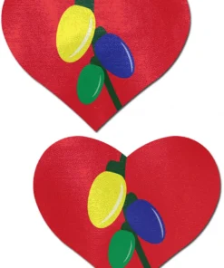 Pastease Christmas Bulbs Heart Nipple Pasties