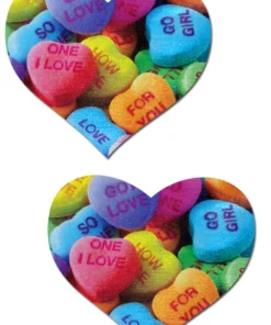 Pastease Valentine's Day Candy Hearts Nipple Pasties