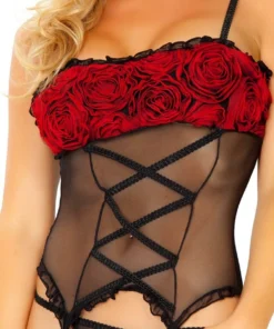 3WISHES Corsets Dark Rose Bustier 7 3WISHES Corsets Dark Rose Bustier