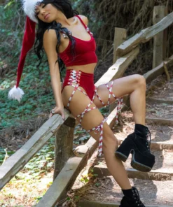 J. Valentine High Waisted Velvet Striped Shorts