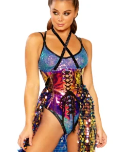 J. Valentine Sequin Harness Skirt Clothing