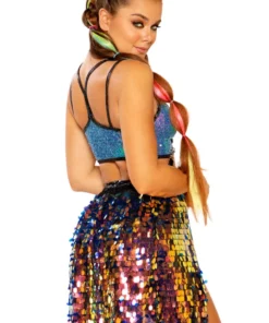 J. Valentine Sequin Harness Skirt Clothing