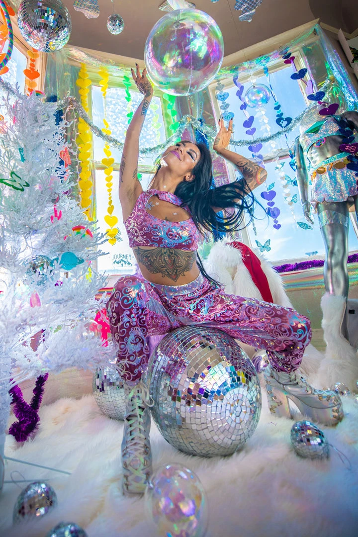 J. Valentine Clothing Velvet And Sequin Joggers 1 J. Valentine Clothing Velvet And Sequin Joggers