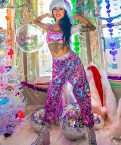 J. Valentine Clothing Velvet And Sequin Joggers