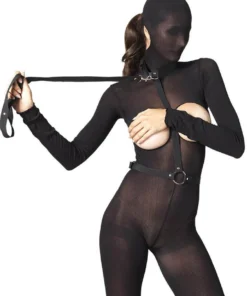 Leg Avenue Nylon Bondage Harness With Leash