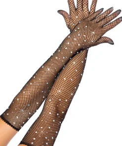 Leg Avenue Accessories Rhinestone Fishnet Gloves
