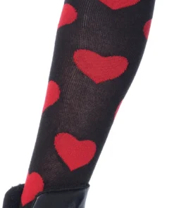 Leg Avenue Hosiery Heart Print Knee Highs