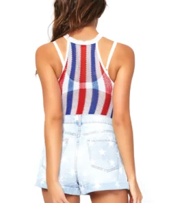 Leg Avenue Net Striped Bodysuit