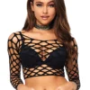 Leg Avenue Wide Net Crop Top Lingerie