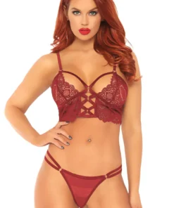 Leg Avenue Lace Cage Bralette And Panty 11 Leg Avenue Lace Cage Bralette And Panty