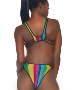 Leg Avenue Cut Out Rainbow Teddy Lingerie