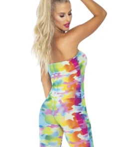 Leg Avenue Rainbow Camo Strapless Romper