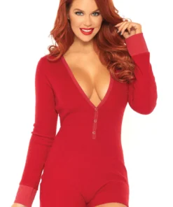 Leg Avenue Long John Romper Lingerie 10 Leg Avenue Long John Romper Lingerie