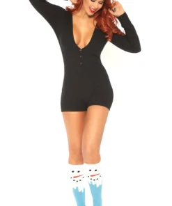 Leg Avenue Long John Romper Lingerie 12 Leg Avenue Long John Romper Lingerie