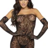 Leg Avenue Lace Tube Dress And Gloves