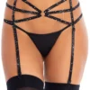 Leg Avenue Strappy Rhinestone Garter Belt