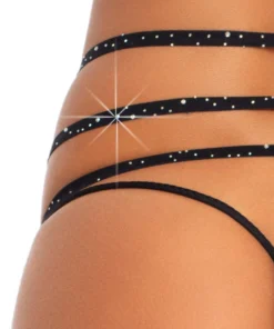 Leg Avenue Strappy Rhinestone Garter Belt 8 Leg Avenue Strappy Rhinestone Garter Belt