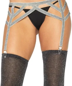 Leg Avenue Lingerie Lurex Garter Belt